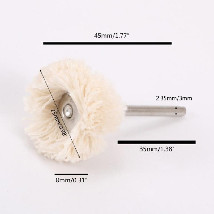 Practical 2.35/3.0mm Shank Polishing Buffing Wheel for Jewelry Rotary Clean Tool