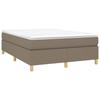Maison Exclusive - Sommier à lattes de lit avec matelas Taupe 140x190 cm Tissu