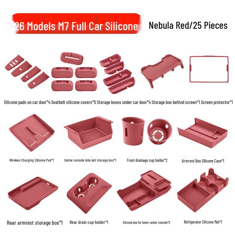 Essential Silicone Mat Set for AITO M7, M8, M9 Interior Decoration - Fits 26 Models
