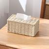 Wicker Tissue Box, Rectangular Decorative Tissue Holder, Increase Capacity Facial Tissue Holder, for Bathroom Living Room Car