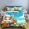 Easter Bunny Spring Picnic Set Exquisite Three-Piece Bedding Set Gift For Kids And Adults