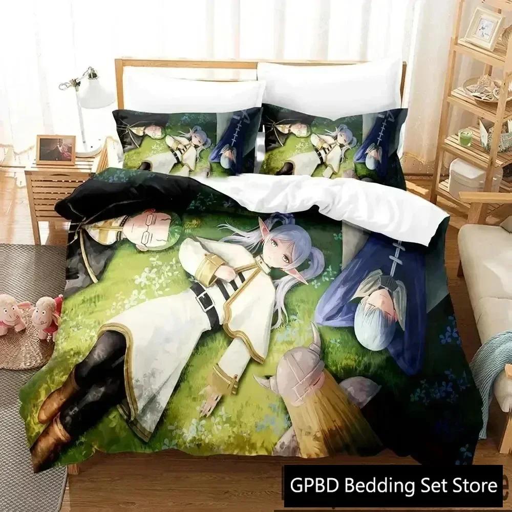 Luxuriös Neu 3D-Druck Anime Frieren Bequeme Bettdecke Bettbezug Kissenbezug Bettwäscheset Kinderzimmer Dekoration Heimtextil