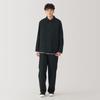 MUJI Men's Kapok Blend Herringbone Coveralls (AD0WLA5S) Black, Size XL