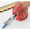 Toribe Seisakusho Work Scissors for Ropes and Fishing Nets, Red, Size: Total Length: 18cm, RG-180