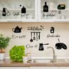 Solid Color Kitchen Wall Stickers, Food Tableware Coffee Tea Decor, Self-Adhesive Decals for Home Kitchen Decoration