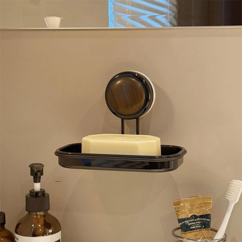 Detachable Suction Cup Soap Dish Non-Slip Wall Mounted Soap Rack No-Drill Soap Drain Box  Hotel