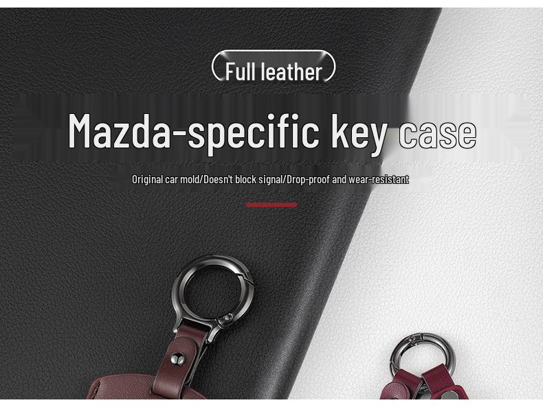 Mazda EZ6 Card Key Cover: 2025 Model, NFC Genuine Leather Protection Case, EZ-60 Buckle