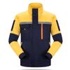 Men's Polyester Long Sleeve Workwear Set with Reflective Strips - Durable, Thickened for Spring/Autumn Construction and Auto Repair.