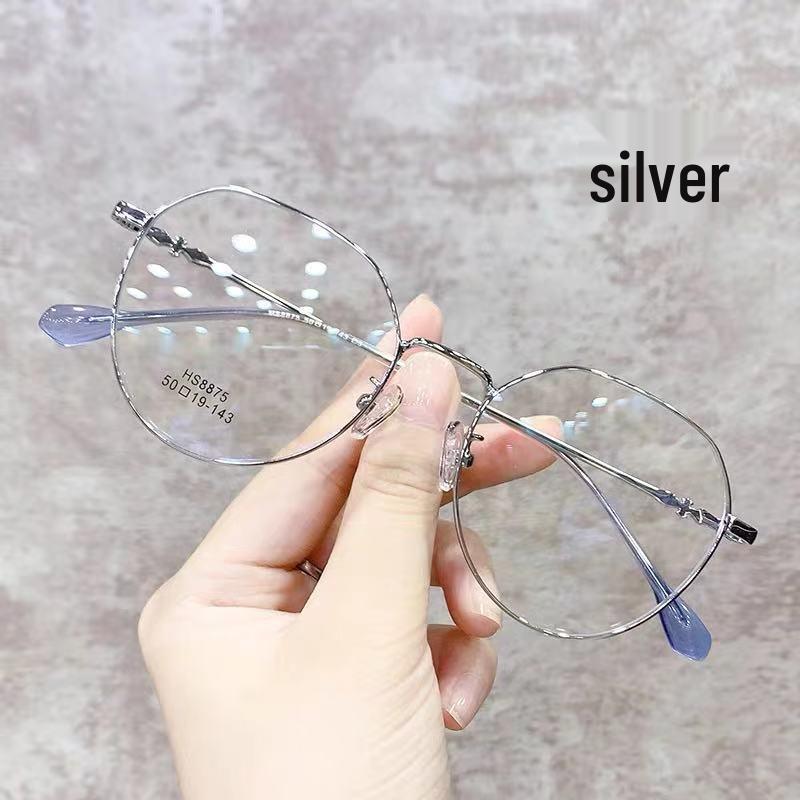 Damen-Brille im europäischen & amerikanischen Stil mit Blaulichtfilter für Kurzsichtigkeit – Vielseitiges, trendiges Metallgestell zum Augenschutz