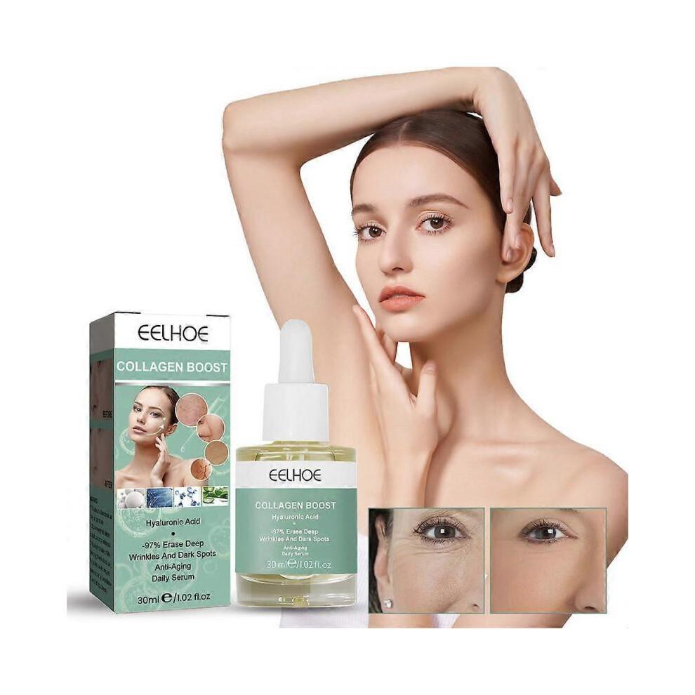 3 Stück Kollagen-Boost Gesichtsserum 30 ml Feuchtigkeitsspendende Sofort-Gesichtsstraffungs-Essenz Hautstraffendes Essentielles Flüssigkeit für schlaffe empfindliche Haut