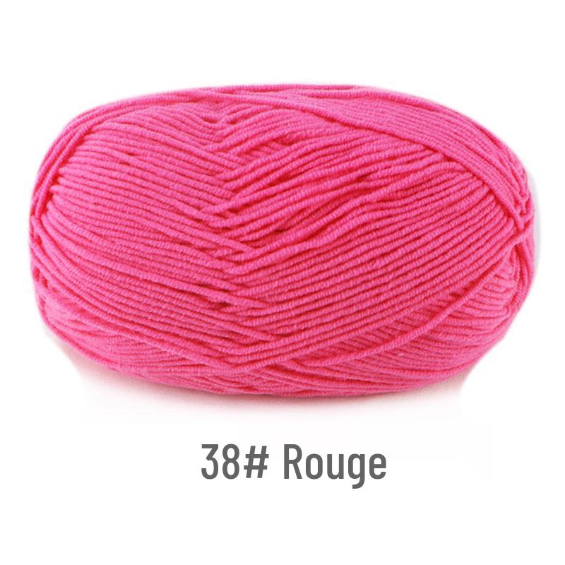 Su He 4-Strand Combed Cotton Yarn for Handmade Knitting: DIY Milk Cotton for Dolls, Cushions, and Blankets.