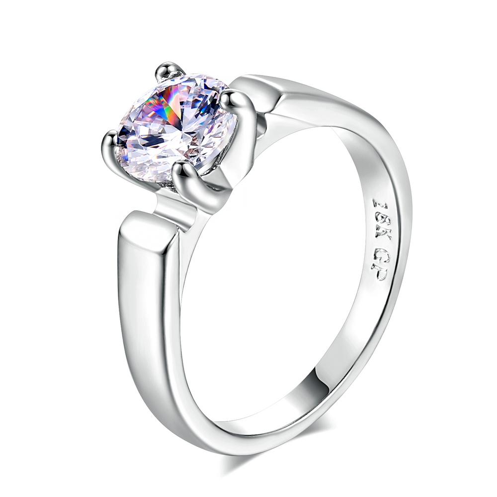 

Wedding Engagement Rings For Women Classic Round Female Ring With Stone Cubic Zircon Women s Ring Accessories Zircon R053 5.5