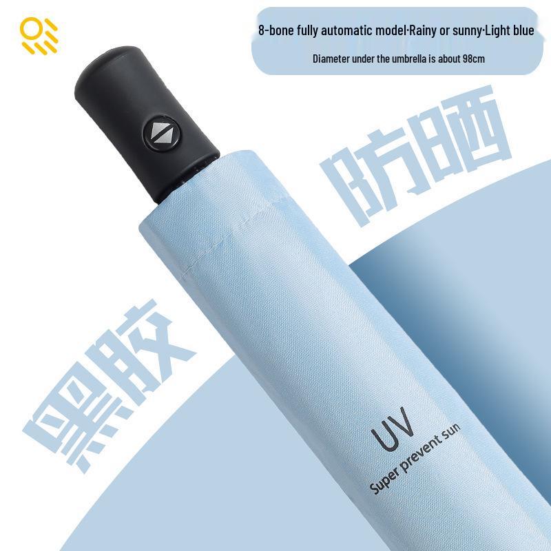 Extra Large Reinforced Automatic Sun & Rain Umbrella with Anti-UV Sunshade and Logo Print