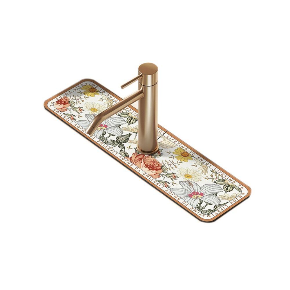 Non slip Countertop Protection Mat Sink Splash Guard Faucet Mat Absorbent Pad Faucet Drain Pad