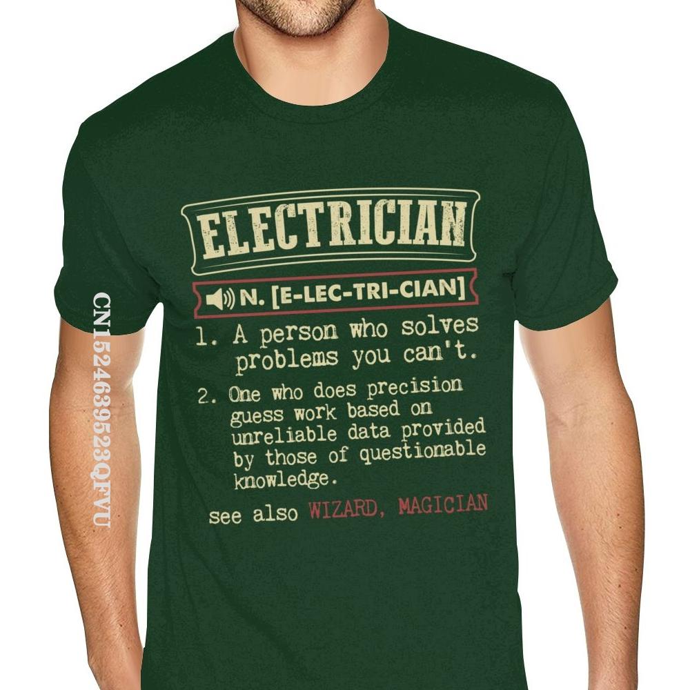Senaste Elektriker Rolig Ordbok Term T-shirt Anpassad Oversized Anime T-shirt Män Jul Män Kvinnor Svart T-shirt