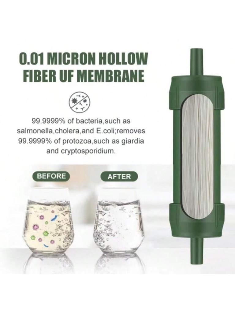 Outdoor Mini Water Filter Straw Water Purification for Survival or Emergency Supplies Portable Micron Water Purifier for Storm