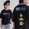 Anime One Piece Cosplay TShirt Cotton Short Sleeve Tops Casual Loose Retro TShirt Men Women Kids Family Matching Outfits