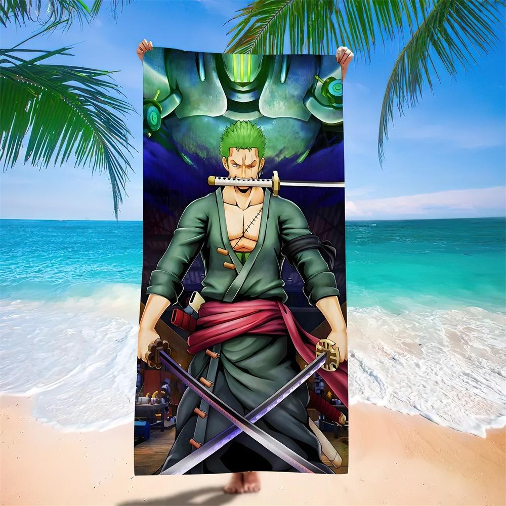 New Anime Character Printed Microfiber Beach Towel Quick Dry Water Absorbent Bath Towel