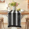 Yousheng Bohemian Table Runner Knitted Table Runner with Tassels Black White Table Runner Dining Table Decoration for Farmhouse Weddings Parties