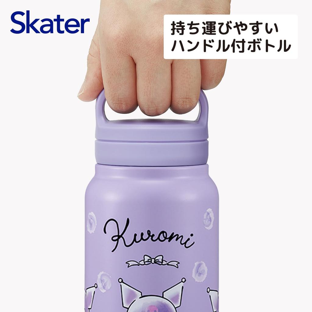 Skater Insulated Stainless Steel Mug with Screw Sanrio Kuromi Watercolor STSC4 Bottle, 350ml, Handle, Cosmetics,
