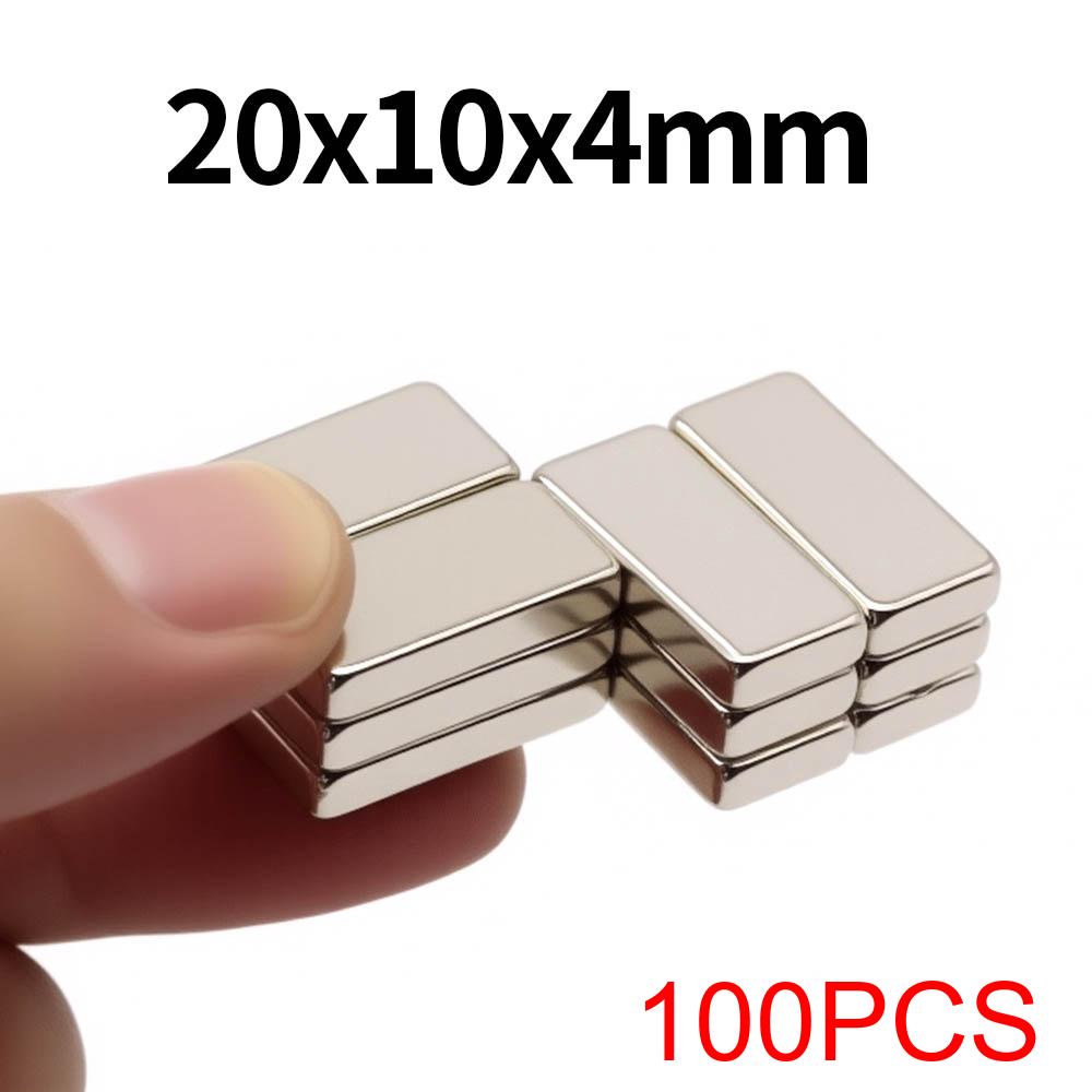 20x10x4mm Super Strong Block Magnet N35 NdfeB Permanent Magnetic Imanes Powerful Neodymium Magnets Refrigerator Magnet