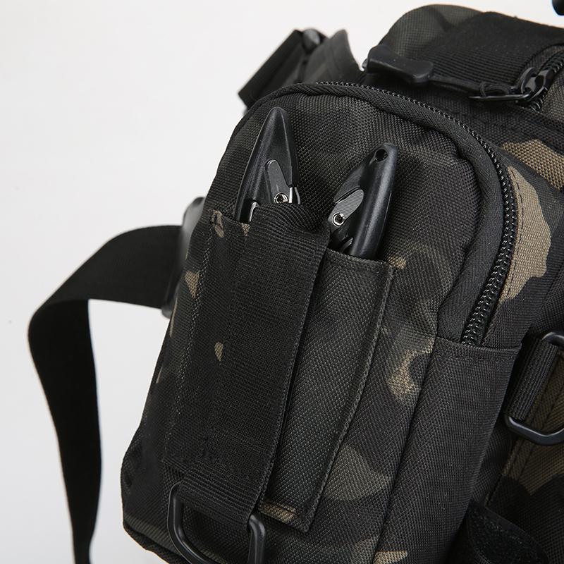 Fishing Tackle Backpack Lure Box Gear Storage Bag Fanny Pack for Men Fly Fishing Backpack with Rod Holder Sling Shoulder Bag