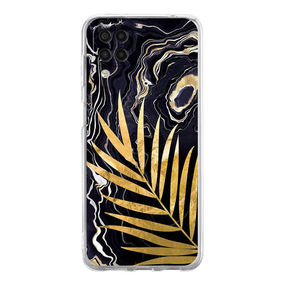 Black Gold marble tropic Phone Case For Samsung Galaxy A51 A71 A21S A12 A11 A31 A41 A03S A13 A33 A73 A53 A52 A32 5G A23 Cover