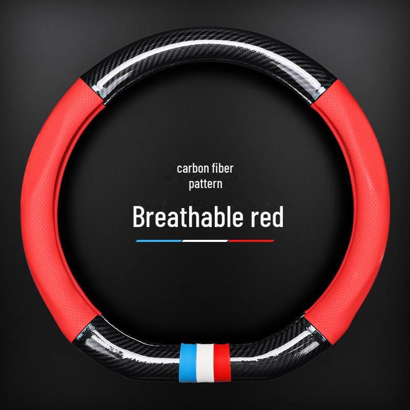 D-förmiger Lenkradbezug aus Carbonfaser – für alle Jahreszeiten, ultradünn, rutschfest, schweißabsorbierend.