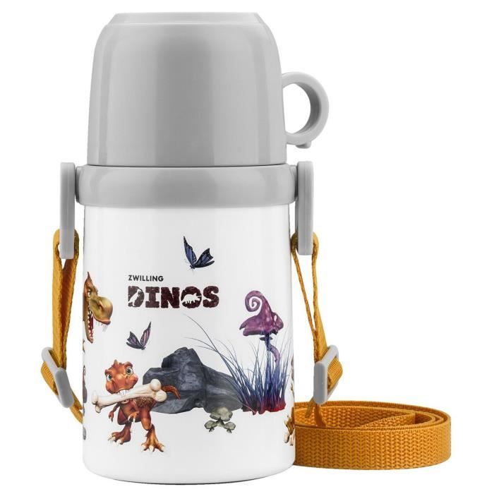 Bouteille Isotherme - ZWILLING - Dinos - Acier Inoxydable - 380 ml - Blanc / Gris