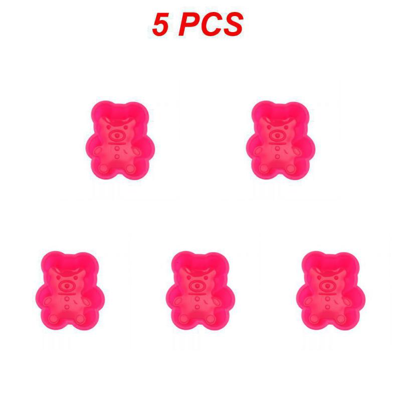 1/3/5 bucăți ceașcă din silicon pentru prăjituri, anti-aderent, în formă de urs, accesorii de bucătărie, unelte de copt, matriță pentru budincă, ceașcă Marfen