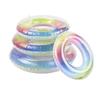 1pcs Thickened PVC Inflatable Colorful Swimming Circle Children Adult Flash Swimming Pool Floating Circle Summer Beach Toys