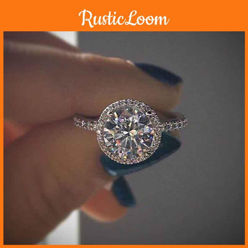 Elegant Full Rhinestone Silver Plated Luxury Ring With Micro-embellishments