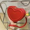 Heart Shape Crossbody Bags For Women Solid Pu Leather Shoulder Bags Fashi Handbags