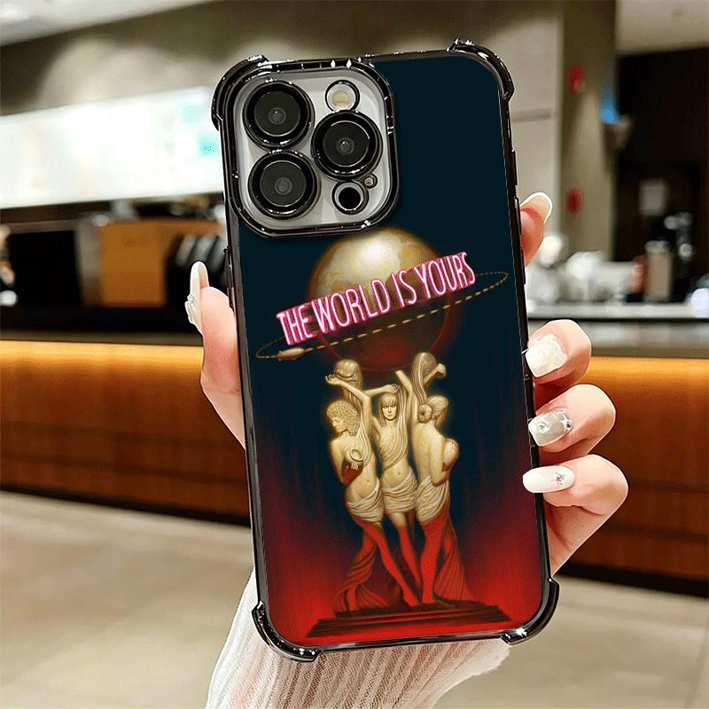 Scarface 1983 Al Pacino Custodia Morbida per Telefono per iPhone 15 16 17 Air 14 Pro Max 16E Plus 13 12 Mini Placcata Anti-caduta Fundas