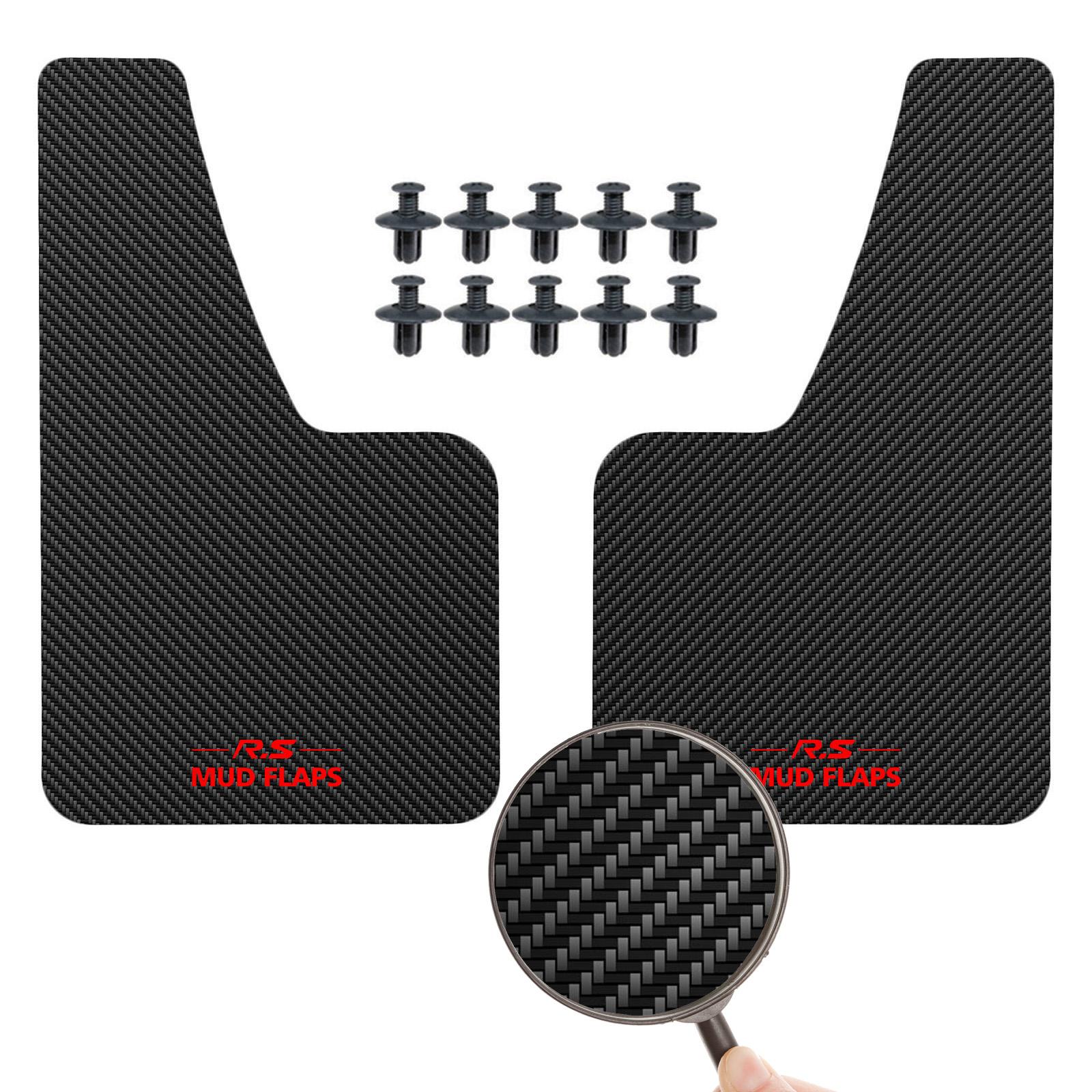 

Автомобильные универсальные черные, красные брызговики с эффектом углеродного волокна, формованные брызговики, крышка переднего и заднего крыла 2pcs