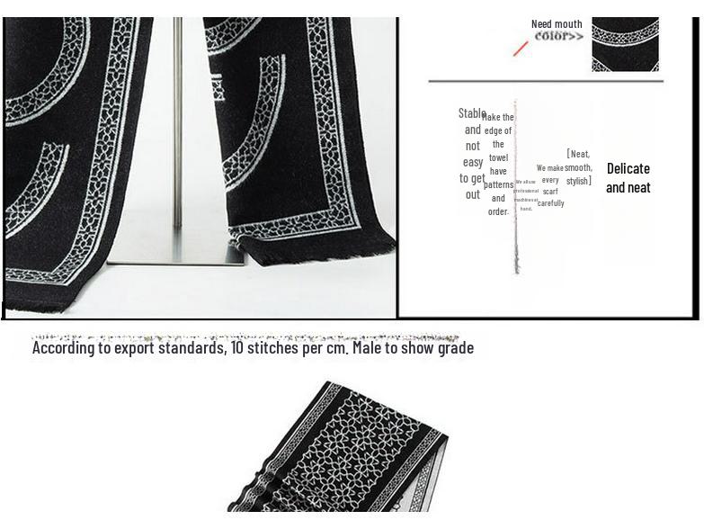 Klassischer gestreifter Herrenschal – europäischer und amerikanischer Stil, perfektes Geschenk für den Freund, für Business und Freizeit