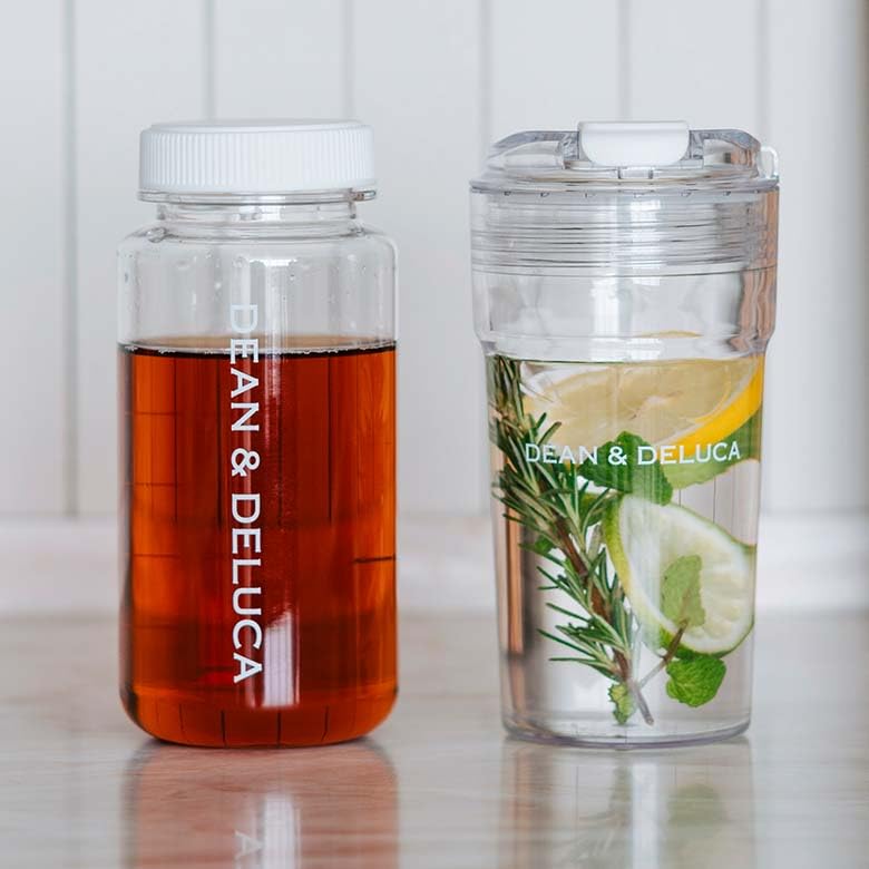 DEAN DELUCA Water 600ml & Bottle, White,