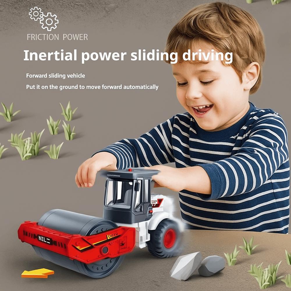 Road Roller Construction Truck Toys Forklift Dumper Excavator Bulldozer Toy  Kids Gifts