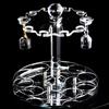 Shangqi Crystal-Style Stemmed Wine Glass Set with Rotating Rack