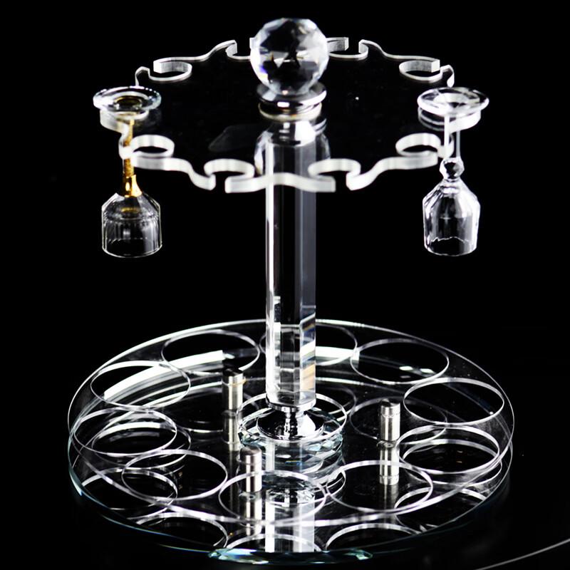 

Shangqi Crystal-Style Stemmed Wine Glass Set with Rotating Rack