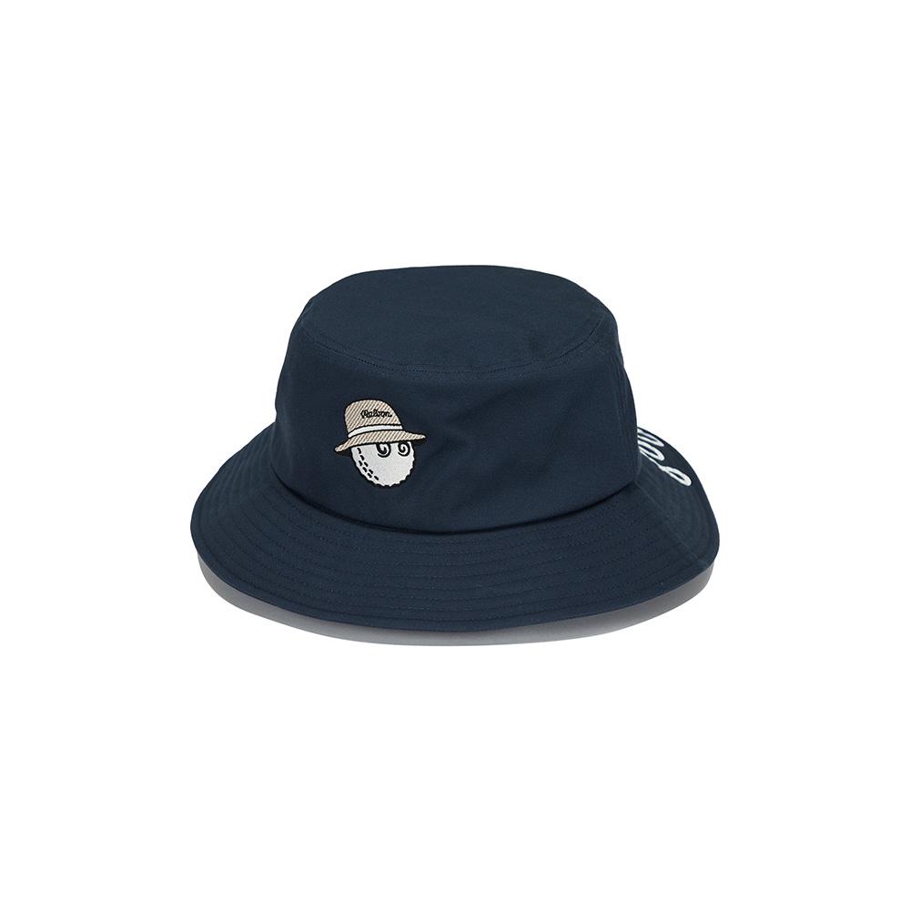 MALBON GOLF Malbon Brimmed Script Bucket Hat Navy