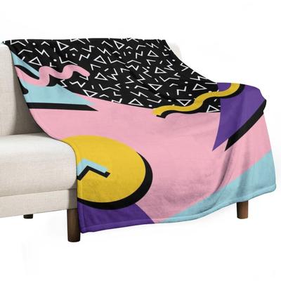 Memphis Pattern 20 - Retro 90s / 80s Throw Blanket Stuffeds Manga Softest Blankets For Sofas Blankets
