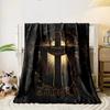 Holzkreuz Decke  Bedruckte Decke für Wohnzimmer Bett Sofa Mittagspause Weiche Gemütliche Decke für Freund's Festival Geschenk