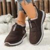 Women’s Fleece-Lined Winter Slip-On Boots, Warm Non-Slip Waterproof Comfort Shoes