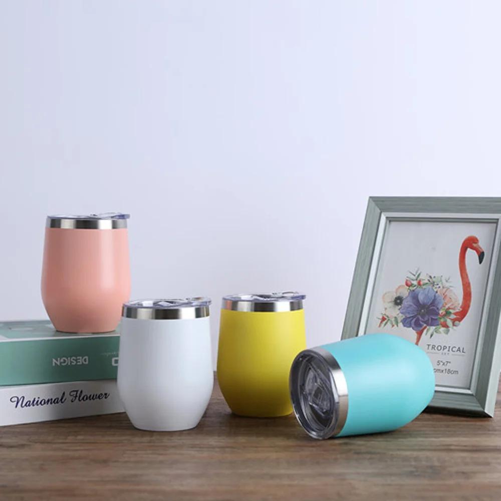 12OZ Edelstahl Eierschalenbecher Kalt- und Heiß-Thermobecher Bierkrüge Weingläser Becher Thermobecher für Kaffee