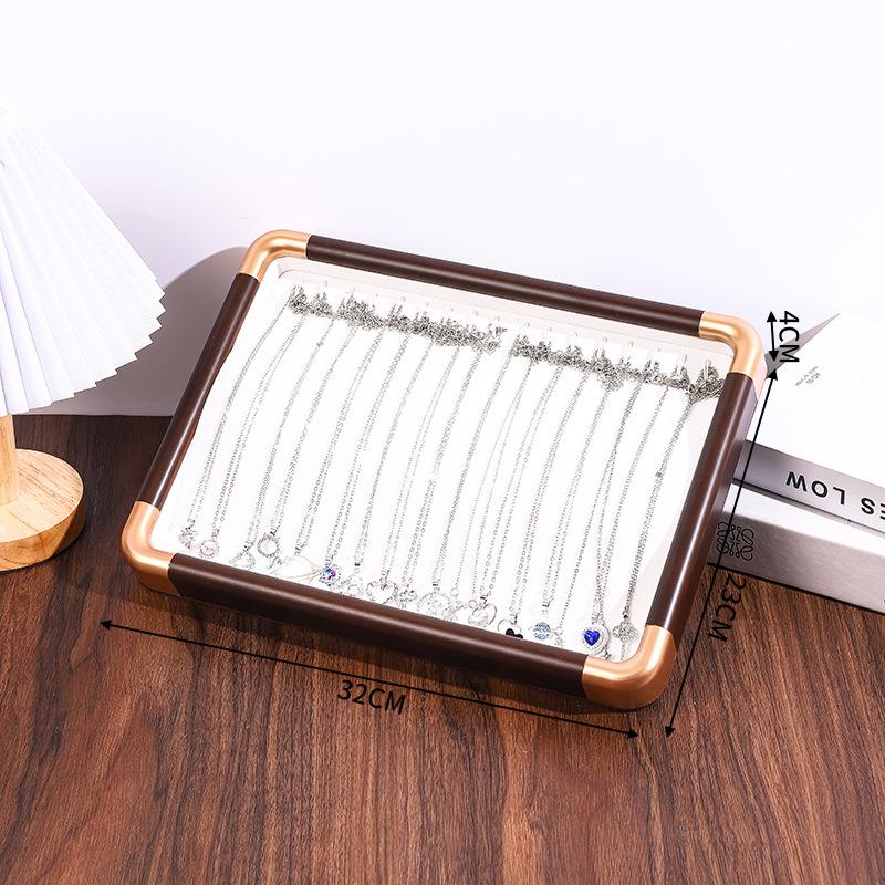 Spot Walnut Jewelry Display Tray Retro Jewelry Display Tray Jewelry Bracelet Necklace Counter Display Props