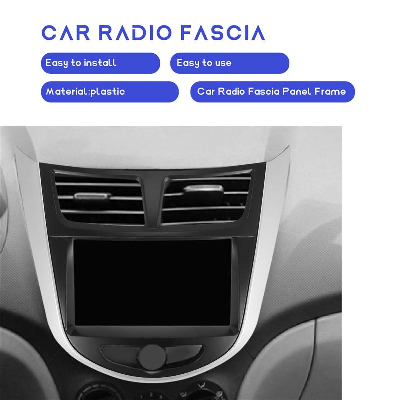 7 / 6.5 Inch 2 Din Car Dashboard Frame Radio Fascia MP5 Adapter Panel For Hyundai I-25 / Accent / Solaris / VERNA 2010+-A99D
