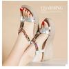 Fashion Shoes for Women Summer Women Wedge Bohemia Rhinestones Casual Platform Sandals Female Peep Toe Outdoor Beach Shoes Luxury 2025