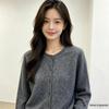 Women's Round Neck Wool Cashmere Silk Blend Cardigan - Loose, Thin, and Comfortable Knitwear for Autumn and Winter