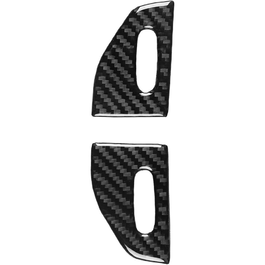 4pcs Carbon Fiber Car Window Lift Switch Cover Stickers Compatible with Dodge RAM 1500/2500/3500 2019-2023 Crew Cab, Door Glass Control Panel Trim